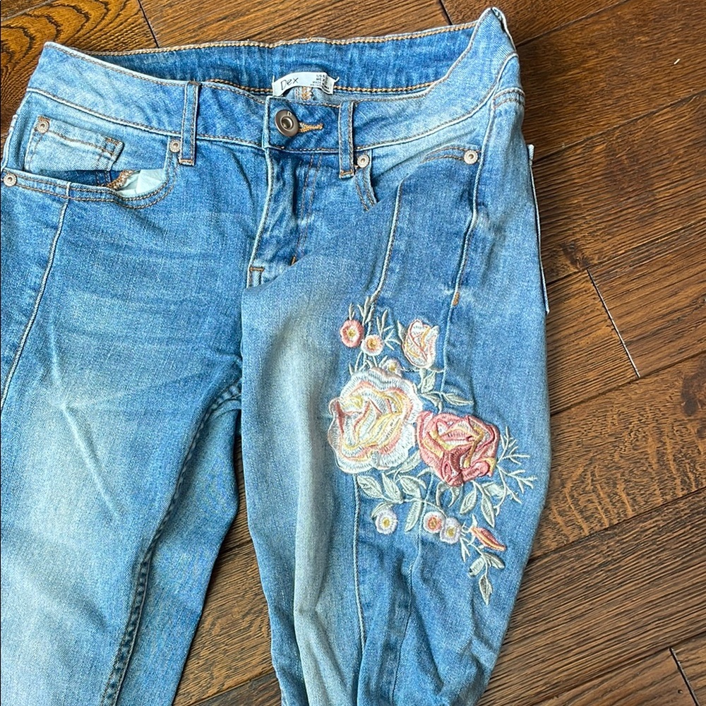 Embroidered Blue Jeans - Picture 2 of 4